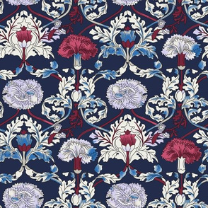 Baroque Floral - Navy