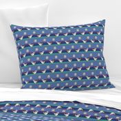 Roadrunner on blue stripes | small