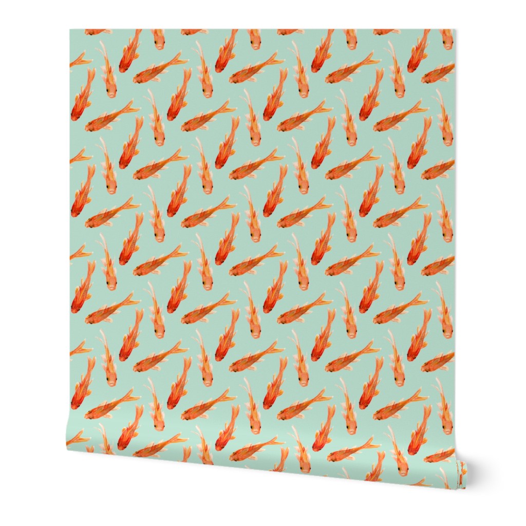 Goldfish -  Mint Background custom