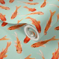 Goldfish -  Mint Background custom