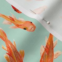 Goldfish -  Mint Background custom