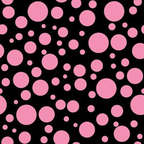 Ladybird Colour Spot - Rose Pink on Black