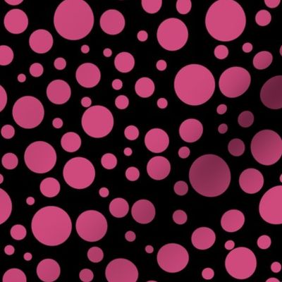 Ladybird Colour Spot - Ladybird Pink on Black