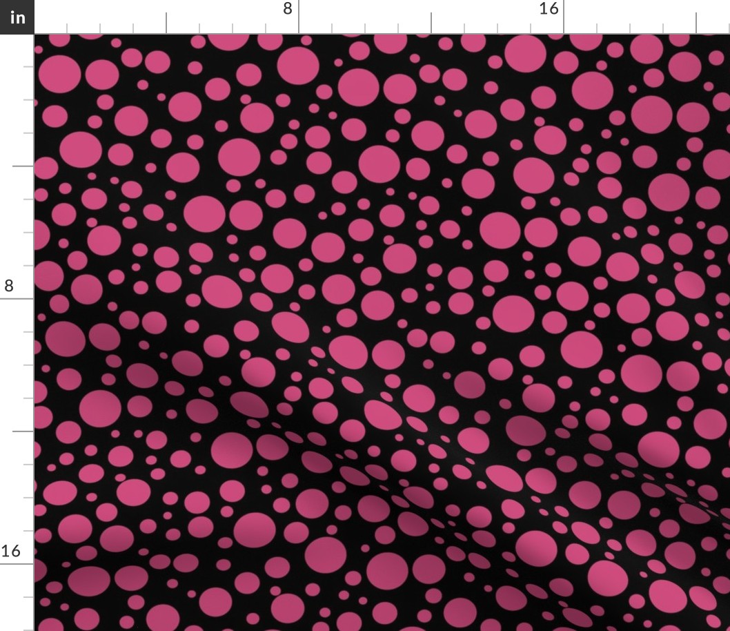 Ladybird Colour Spot - Ladybird Pink on Black