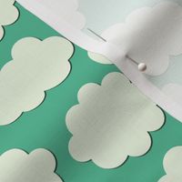 Paper-Cut Clouds - Aqua Skies