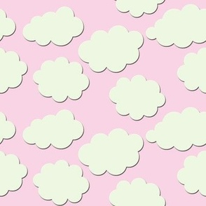 Paper-Cut Clouds - Pink Skies