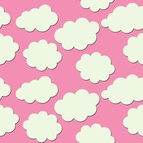 Paper-Cut Clouds - Rose Pink