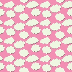 Paper-Cut Clouds - Rose Pink - Small