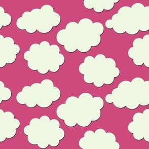 Paper-Cut Clouds - Ladybird Pink