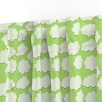 Paper-Cut Clouds - Spring Green