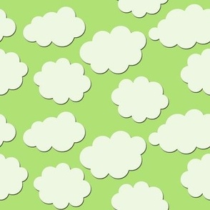 Paper-Cut Clouds - Spring Green