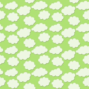 Paper-Cut Clouds - Spring Green - Small