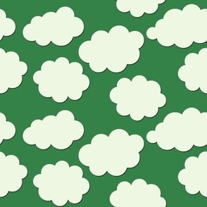 Paper-Cut Clouds - Stem Green