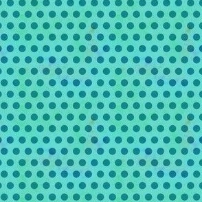 Aqua Blue Polka Dots