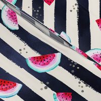 Splashy Watermelon Stripe