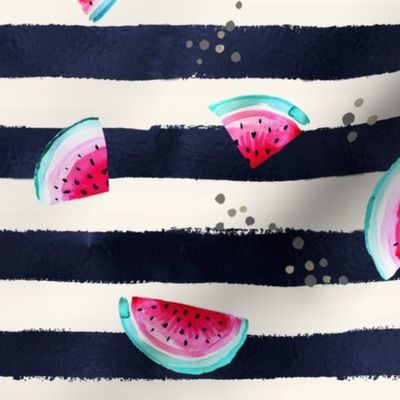 Splashy Watermelon Stripe