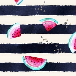 Splashy Watermelon Stripe