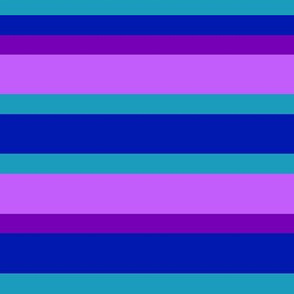 Turquoise Teal Navy Blue Plum Purple Stripes