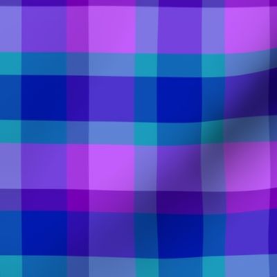 Turquoise Teal Navy Blue Purple Lavender Checkered Plaid