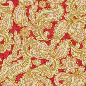 French Paisley - Red