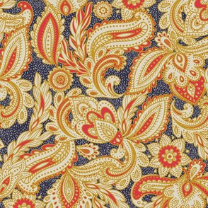 French Paisley - Navy