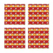 Roadrunner on red horizontal stripes | small