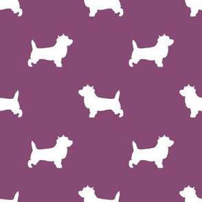 Cairn Terrier silhouette dog breed amethyst