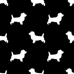 Cairn Terrier silhouette dog breed black