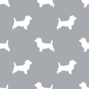 Cairn Terrier silhouette dog breed grey