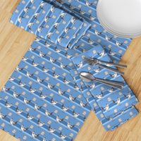 Roadrunner on light blue stripes | small