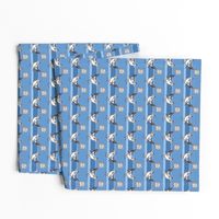 Roadrunner on light blue stripes | small