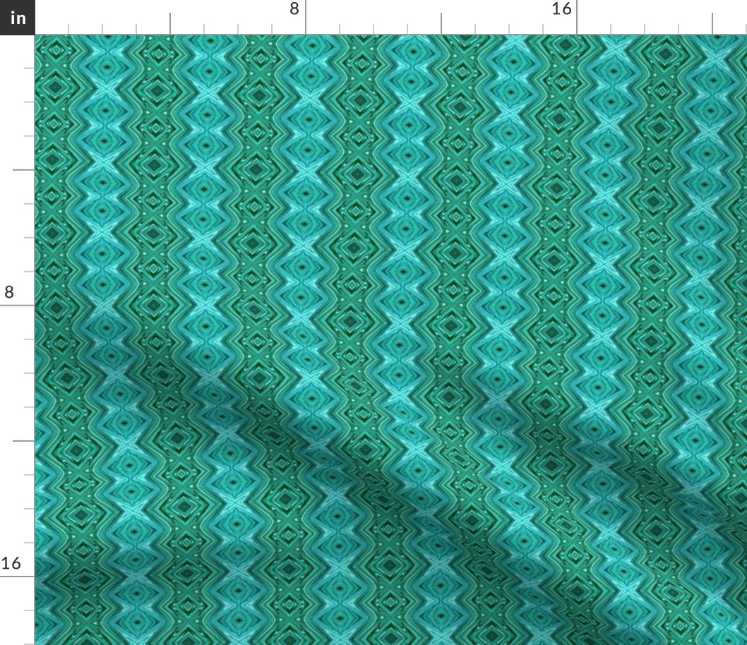 GP7 - Geometric Pillars  in Crystalline Teal, LW