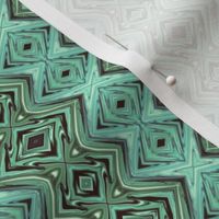 GP20 -  Geometric Pillars in Rustic Teal Green Monochrome - Lengthwise