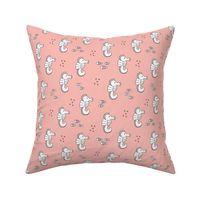 Adorable sea horse baby animals ocean dream pink girls