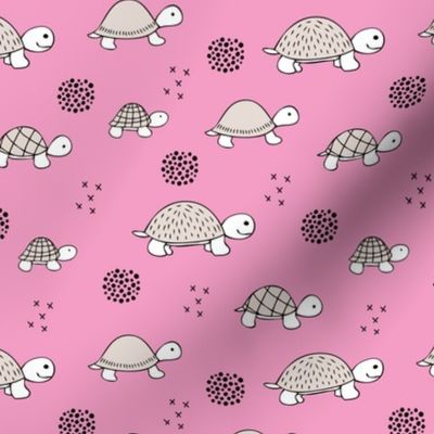 Adorable sea turtle baby animals ocean dream girls pink