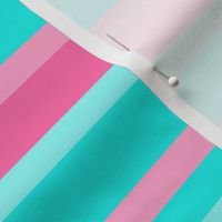 Teal Turquoise Aqua Blue Pink Peach Stripes