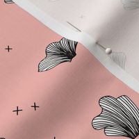 Shell and coral deep sea ocean basic scandianvian style design pink