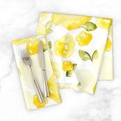 Soft Yellow Watercolor Rose