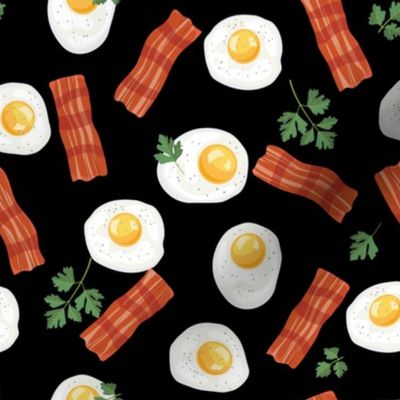 Let’s Eat, Black -Bacon & Eggs