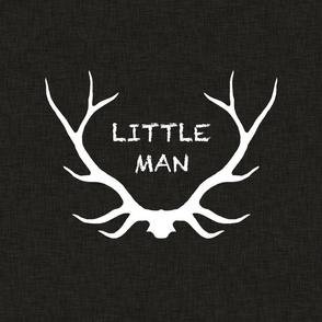 18" Little Man - White on black