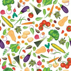 Let’s Eat, White - Fresh Vegetables