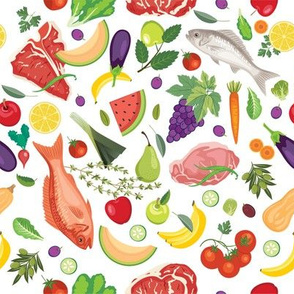 Let’s Eat, White - Fresh Foods