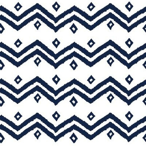 zig zag diamond - Indigo