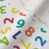 large ditsy numbers - rainbow