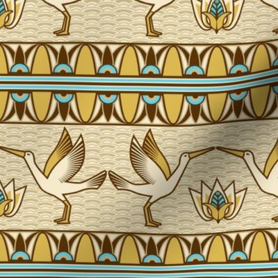 Egyptian ornate bird border