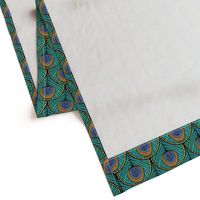 Glitzy Peacock Art Deco Fan Pattern