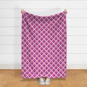 Purple and Pink, Square Art Deco Pattern