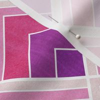 Purple and Pink, Square Art Deco Pattern