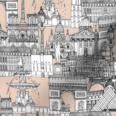 Paris toile sugar pink