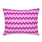 Collared portrait chevron coordinate - pink